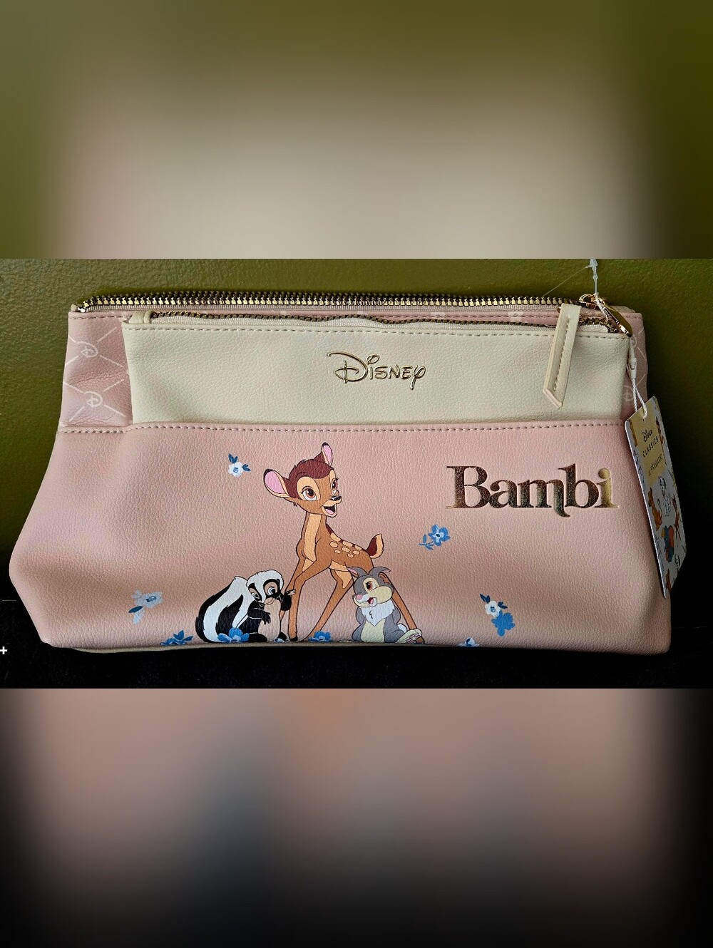 NWT. Disney's Bambi 2-in-1 Wash Bag Set by Primark. two-piece cosmetic bag set